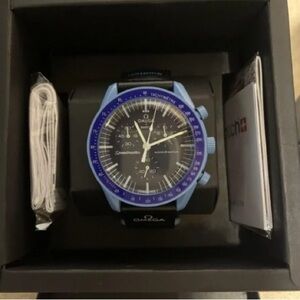 Omega Speedmaster Blue and Black Watch